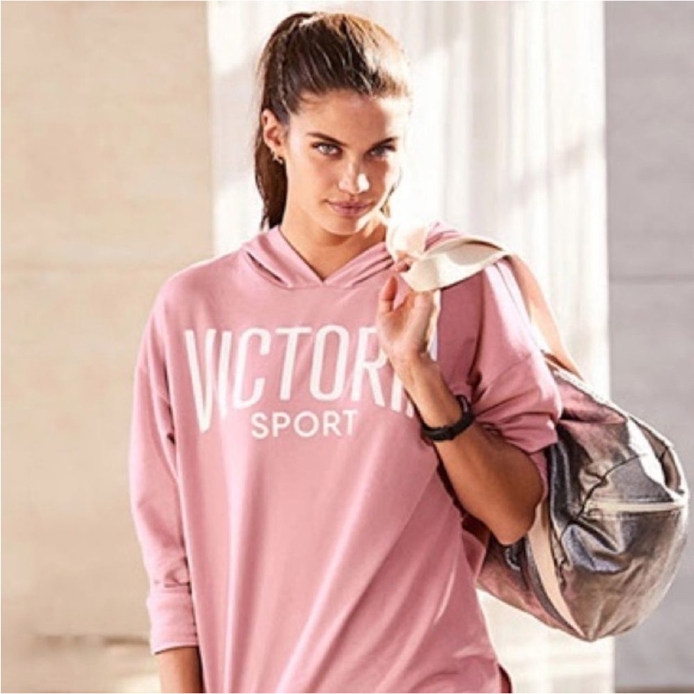 Victoria’s Secret VSX Victoria Sport Pink Lightweight Hoodie Pullover Small - Picture 6 of 14